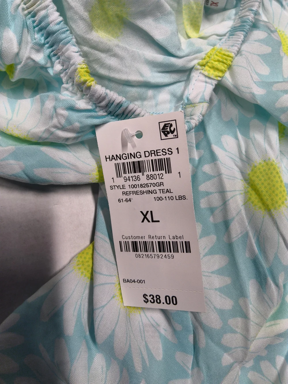 NWT Girls Size Xl Epic Threads Light Blue Daisy Print Dress with Yellow Centers